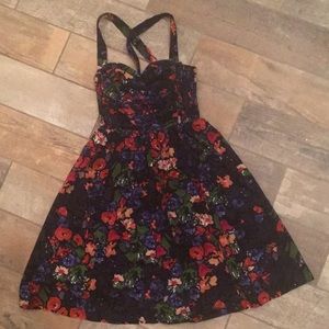 Anthropologie Floral Sweetheart Dress